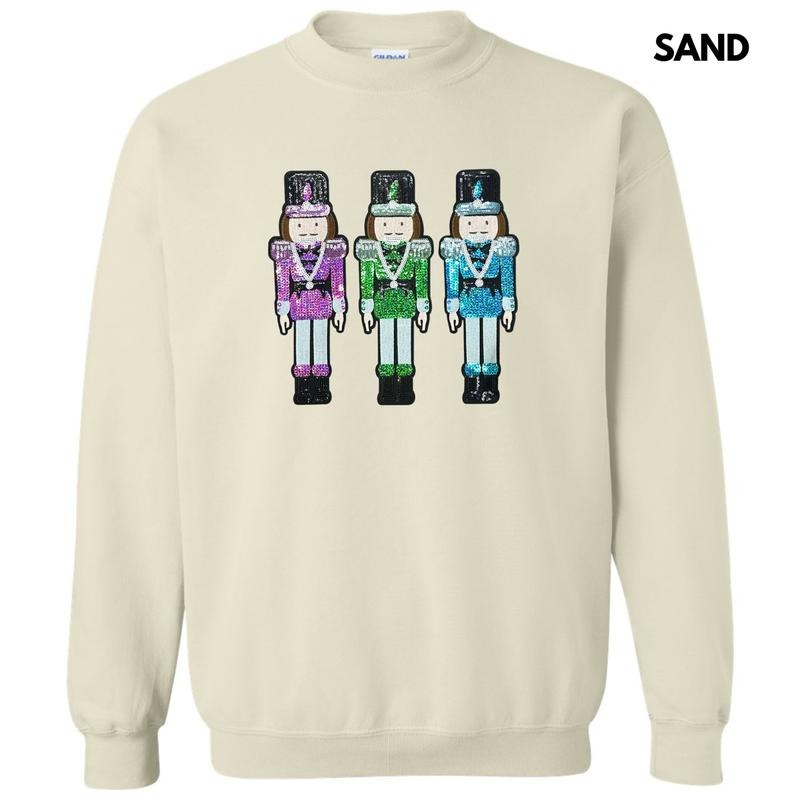 Trio Nutcracker Sequin Patch Sweatshirt T-Shirts, Hoodie | ZylaModa.com
