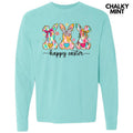 Triple Brushstroke Bunnies Long Sleeve Comfort Colors T-Shirt Hoodie, Sweatshirt | ZylaModa.com