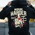 Troll Co Working Harder Than An Ugly Stripper Hoodie, Trending Mechanic Unisex Shirt, Back Side Printed Streetwear Sweatshirt