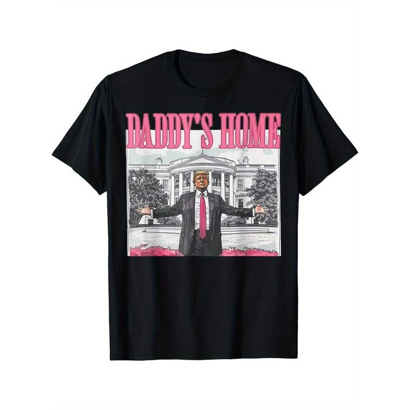 Trump 2024 Recaptures America, Dad's Home Trump Pink 2024 T-shirt made in usa Hoodie, Sweatshirt | ZylaModa.com