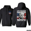 Trump 2025 Hoodie - Bold 47th President Inauguration Day Design Featuring American Flag and Donald Trump's Portrait,...