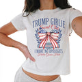 Trump Baby Tee 2024, Coquette Trump Social Club Baby Tee, Trump Girlie Bow Flag Baby Tee Casual Comfort Hoodie, Sweatshirt