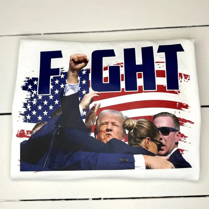 Trump Fight Assassination Attempt Tee Hoodie, Sweatshirt | ZylaModa.com