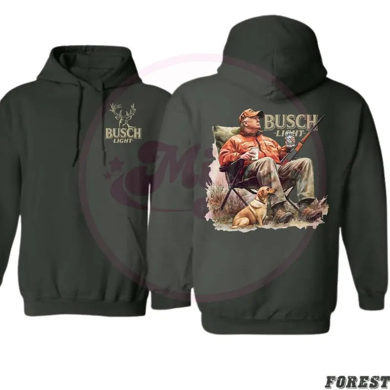 Trump Hunter Busch Light Beer 2 Siders Hoodies, Hoodie for Men, for Women Menswear T-Shirts, Sweatshirt | ZylaModa.com
