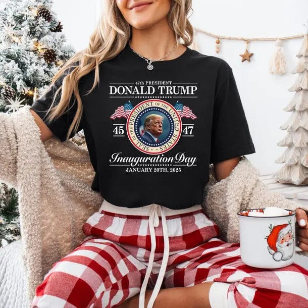 Trump Inauguration Day T-Shirt, Classic Retro Graphic Unisex Tee Gift For Men and Women Hoodie, Sweatshirt | ZylaModa.com