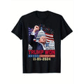Trump Won 2024 Election Celebration T-Shirt - Unisex 100% Cotton Crew Neck Tee with Slight Stretch, All-Season Casual...