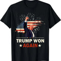 Trump Won Again 2024 Election President 47 th American Flag T-Shirt Hoodie, Sweatshirt | ZylaModa.com