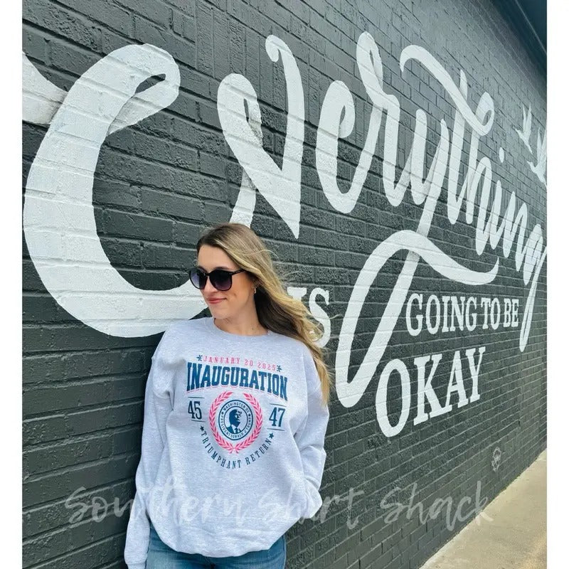 Trump varsity Inauguration Day Sweatshirt | Trump 45 47 Sweatshirt | 47 President Sweatshirt T-Shirts, Hoodie | ZylaModa.com