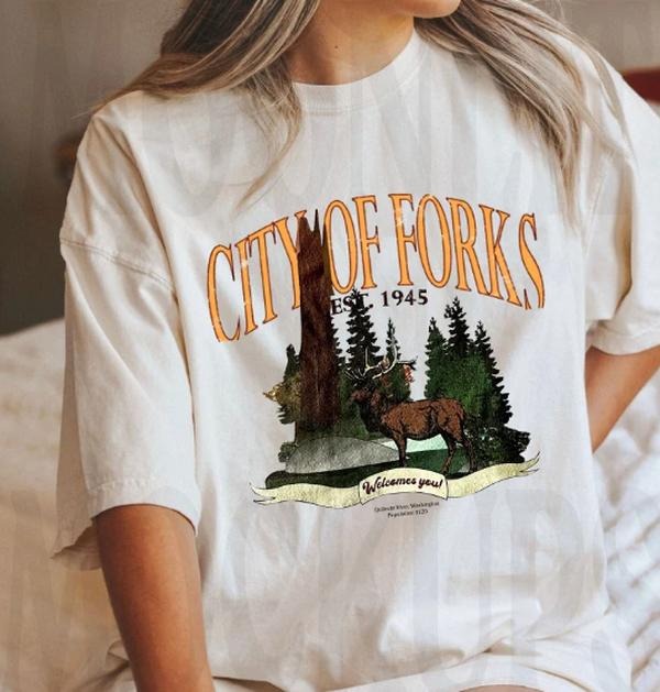 Twilight Saga Sweatshirt, City Of Forks Shirt, Edward Cullen, Fork Washington, Bella Swan Shirt Hoodie | ZylaModa.com