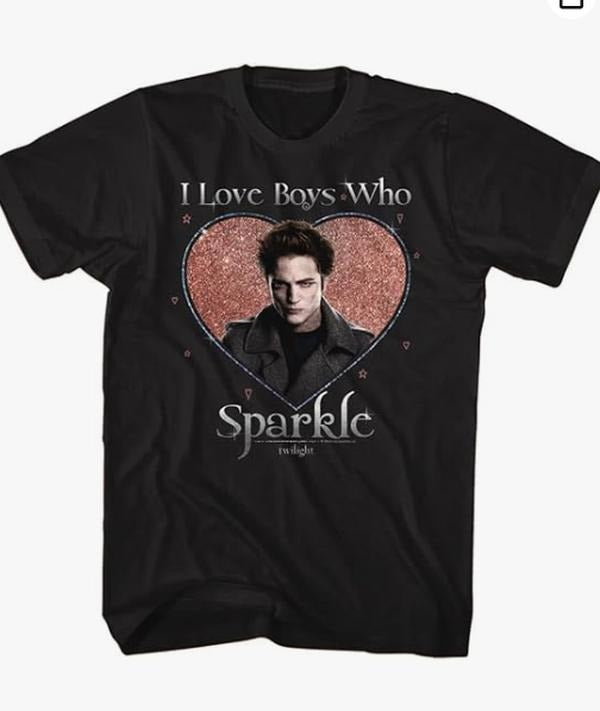 Twilight T Shirt I Love Boys Who Sparkle Adult Short Sleeve T Shirts Twilight Movies Graphic Tees Hoodie, Sweatshirt