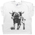 Two Headed Goat Shirt - Cute Goat Graphic T-Shirt Casual Menswear Hoodie, Sweatshirt | ZylaModa.com