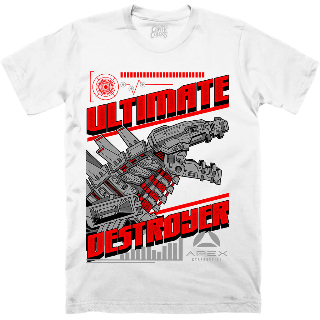 MECHAGODZILLA: ULTIMATE DESTROYER - T-SHIRT (WHITE) Hoodie, Sweatshirt | ZylaModa.com (Image 1)