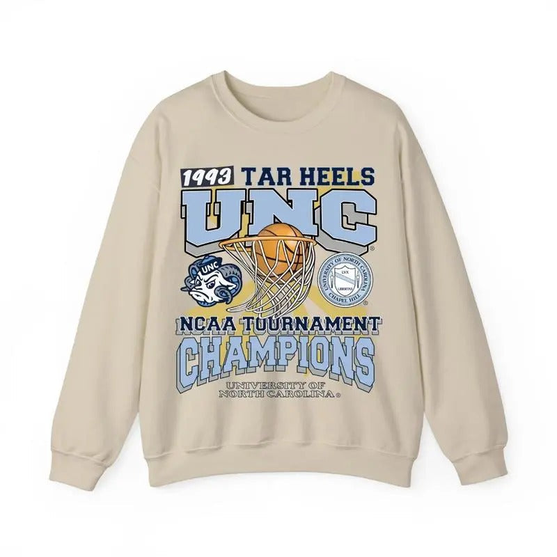 UNC Men Shirt 1993 TAR Heels UNC Champions Sweatshirt, College Football Sweatshirt, South Shirt Football Game, Sport...