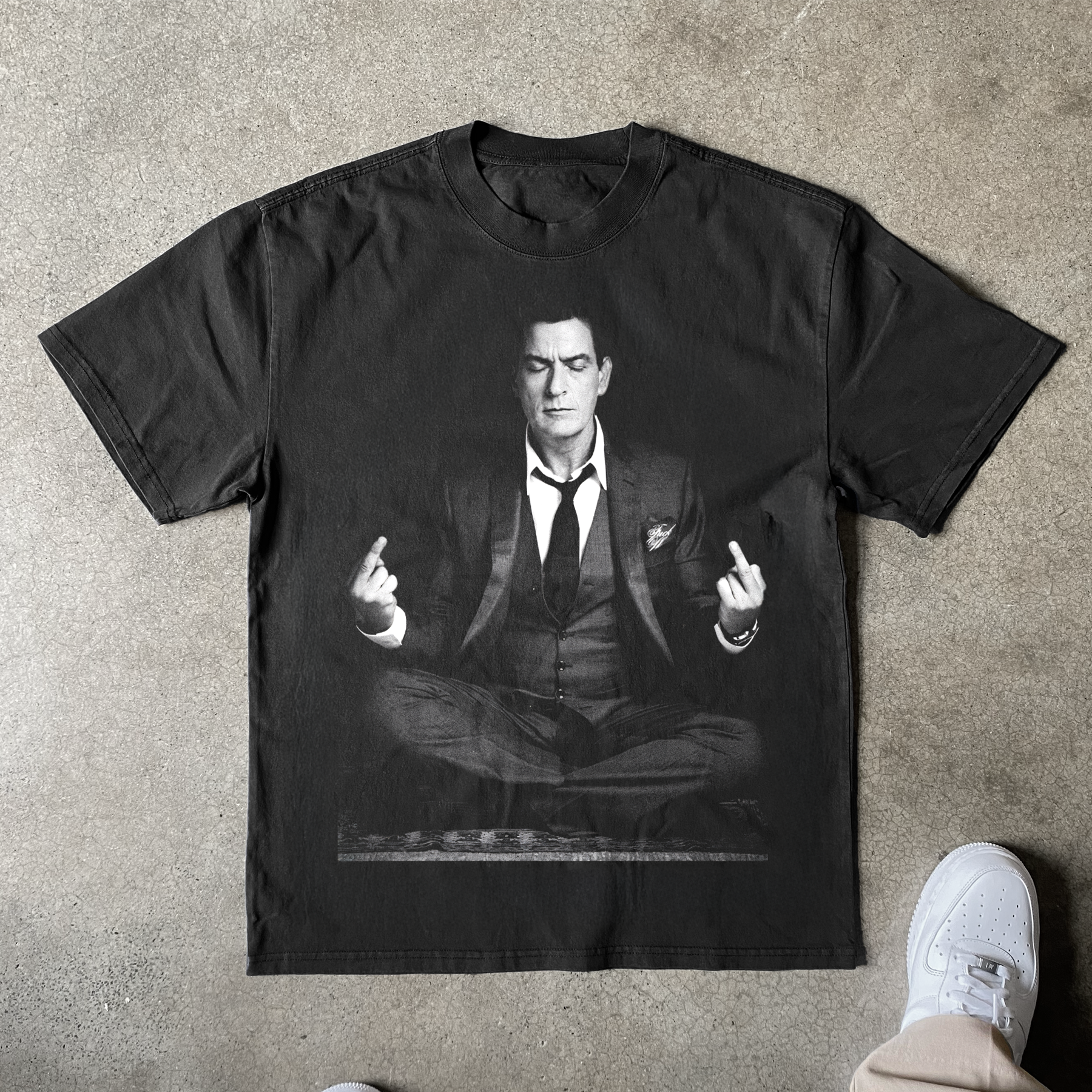'UNCLE CHARLIE' HEAVYWEIGHT BLACK T-SHIRT Hoodie, Sweatshirt | ZylaModa.com (Image 1)