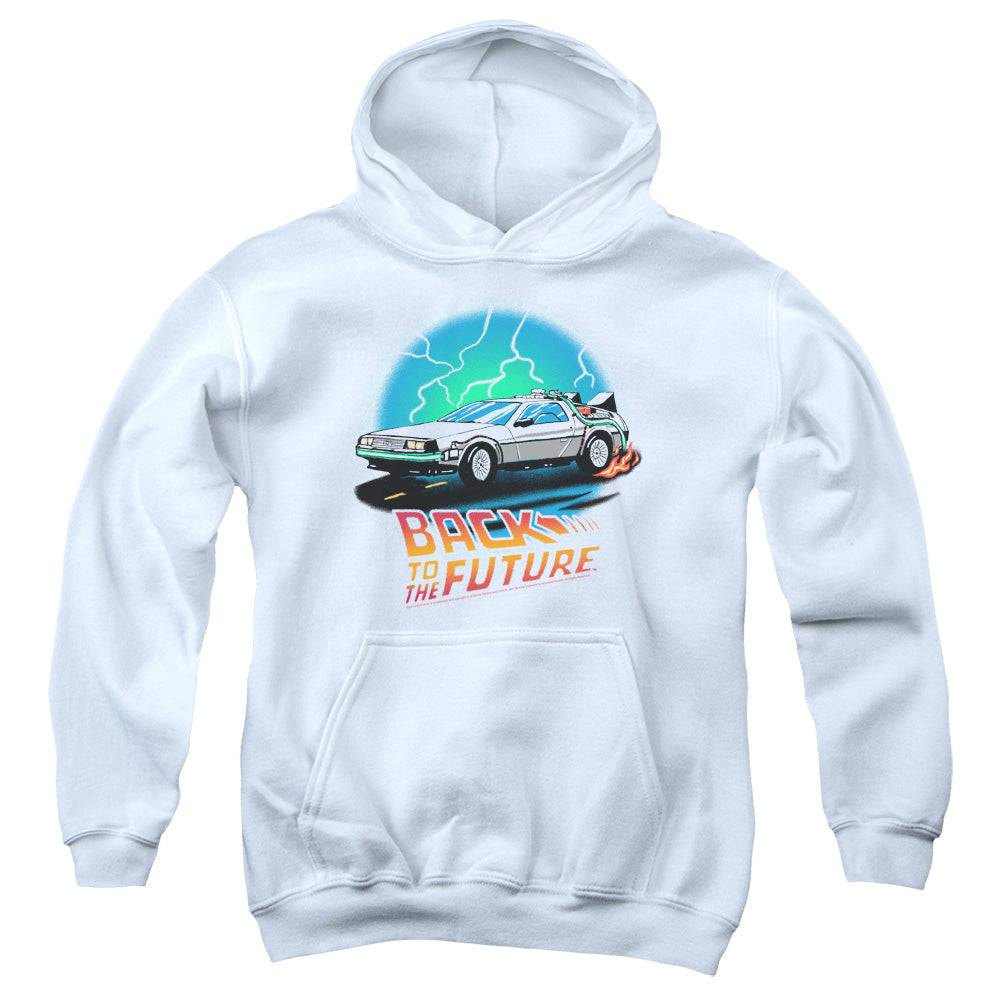 Back To The Future Airbrush Kids Youth Hoodie White T-Shirts, Sweatshirt | ZylaModa.com