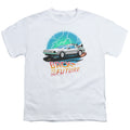 Back To The Future Airbrush Kids Youth T Shirt White Hoodie, Sweatshirt | ZylaModa.com