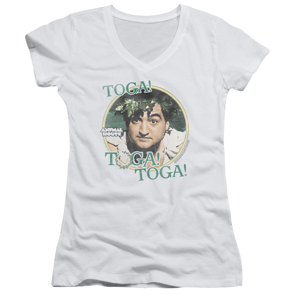 Animal House Toga - Juniors V-Neck T-Shirt Hoodie, Sweatshirt | ZylaModa.com