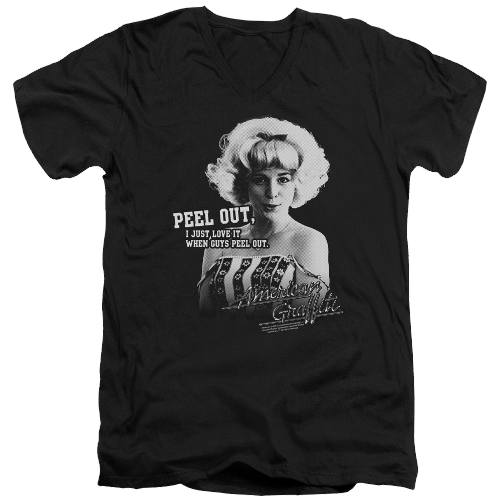 American Graffiti Peel Out - Men's V-Neck T-Shirt Hoodie, Sweatshirt | ZylaModa.com