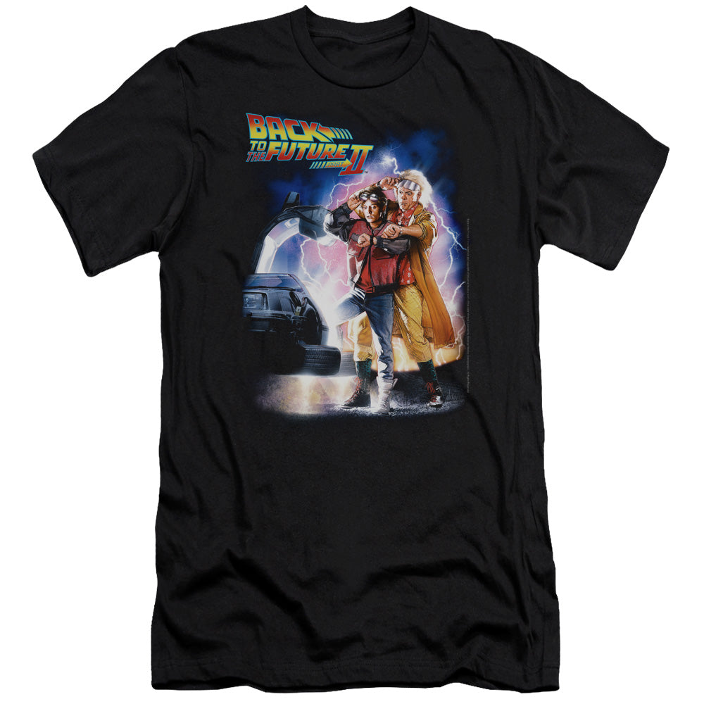 Back To The Future II Poster Slim Fit Mens T Shirt Black Hoodie, Sweatshirt | ZylaModa.com