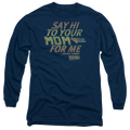 Back To The Future Say Hi - Men's Long Sleeve T-Shirt Hoodie, Sweatshirt | ZylaModa.com