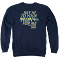 Back To The Future Say Hi - Men's Crewneck Sweatshirt T-Shirts, Hoodie | ZylaModa.com