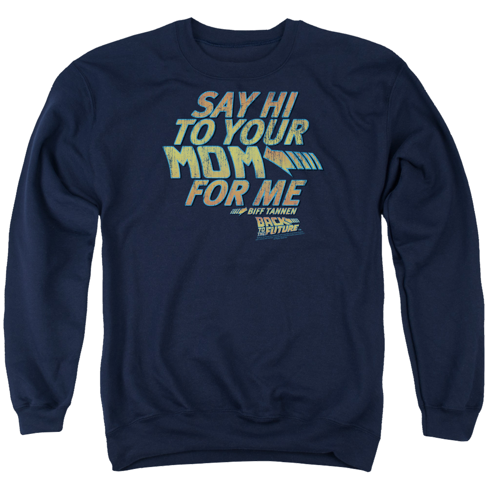 Back To The Future Say Hi - Men's Crewneck Sweatshirt T-Shirts, Hoodie | ZylaModa.com