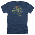 Back To The Future Say Hi - Men's Heather T-Shirt Hoodie, Sweatshirt | ZylaModa.com