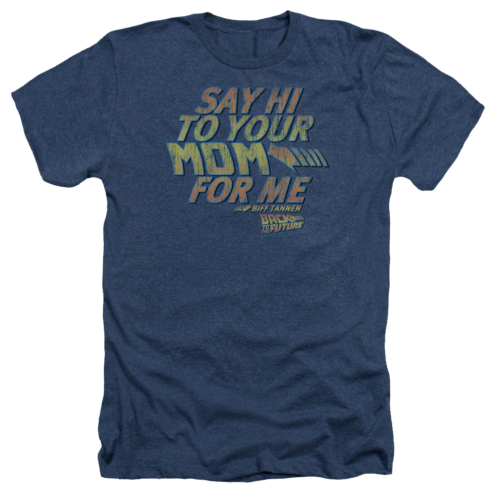 Back To The Future Say Hi - Men's Heather T-Shirt Hoodie, Sweatshirt | ZylaModa.com