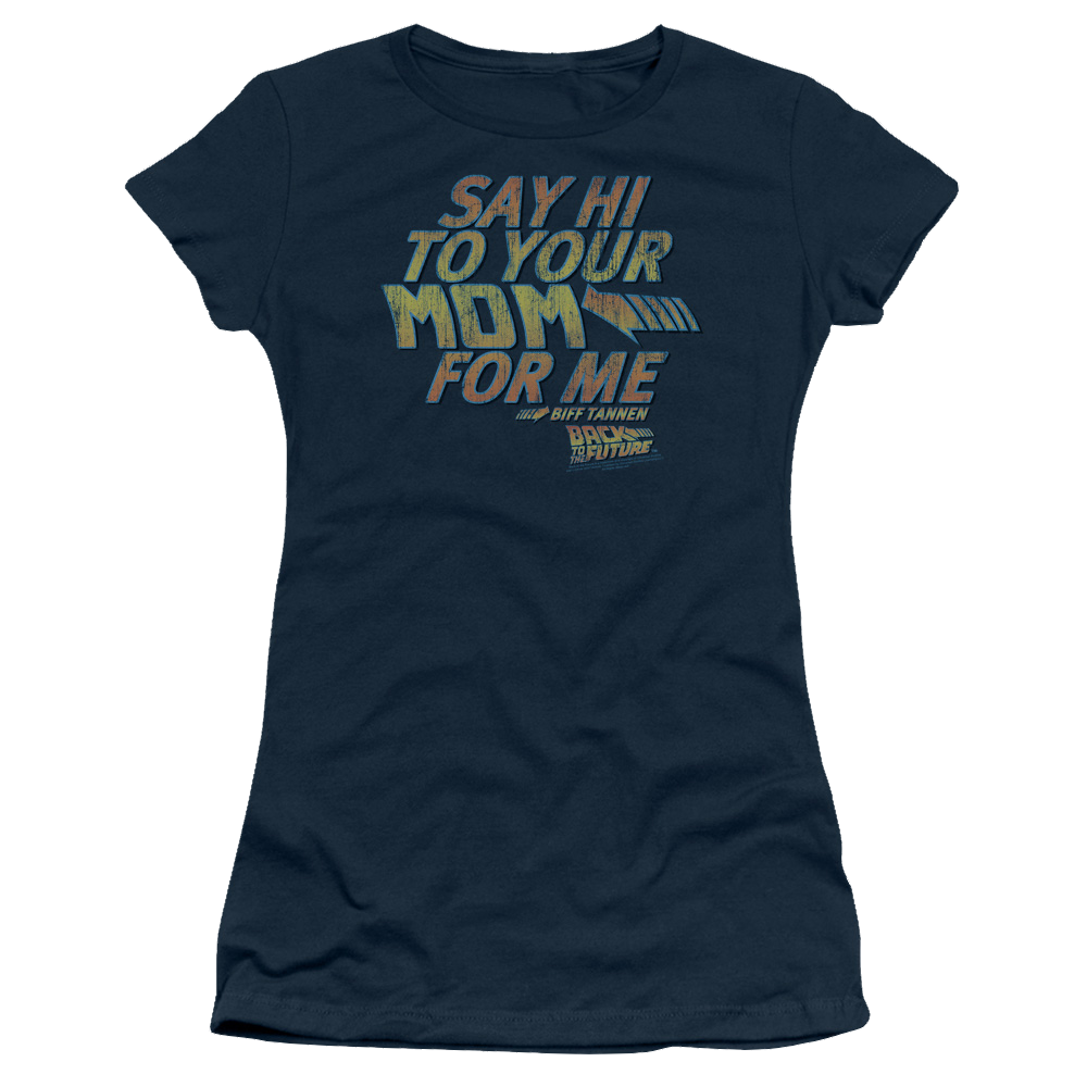Back To The Future Say Hi - Juniors T-Shirt Hoodie, Sweatshirt | ZylaModa.com