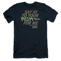 Back To The Future Say Hi - Men's Slim Fit T-Shirt Hoodie, Sweatshirt | ZylaModa.com