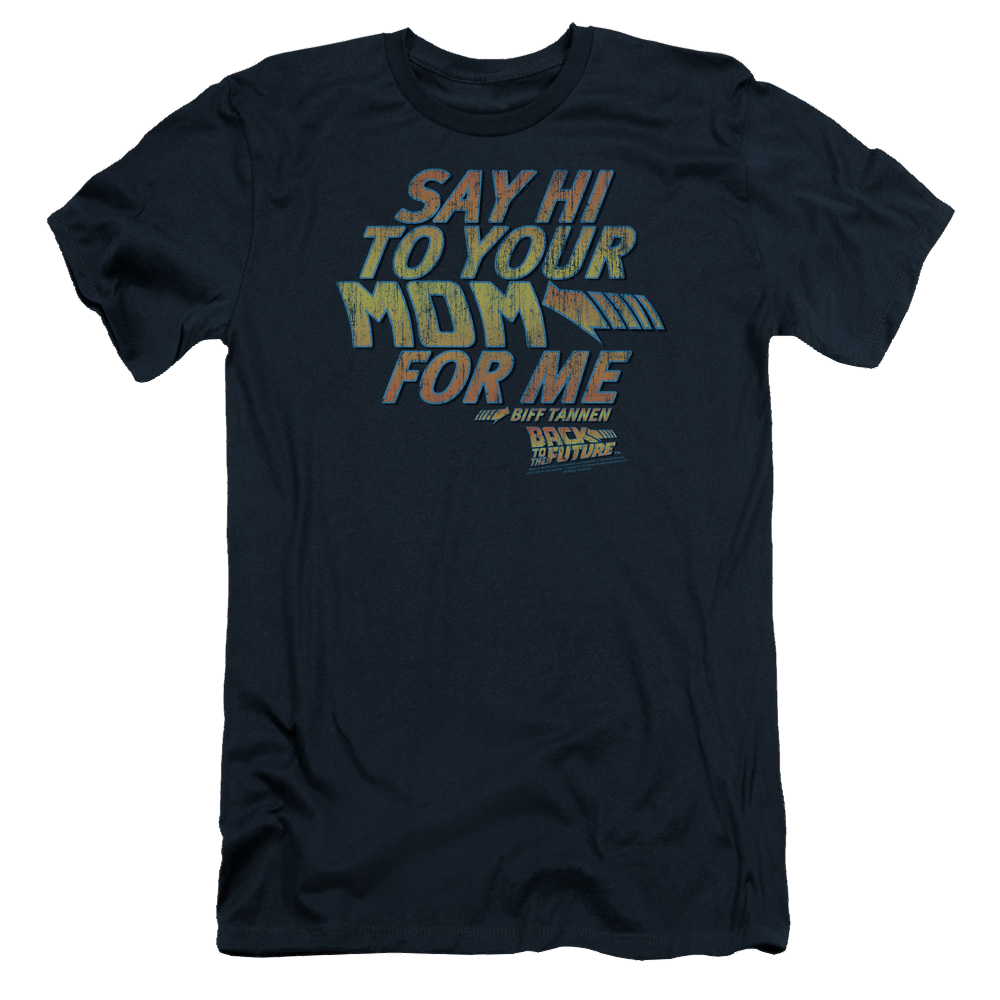 Back To The Future Say Hi - Men's Slim Fit T-Shirt Hoodie, Sweatshirt | ZylaModa.com