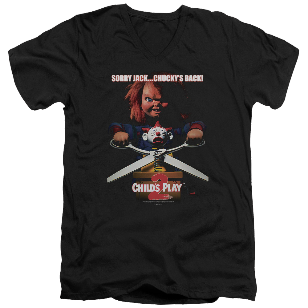 Child's Play Chuckys Back - Men's V-Neck T-Shirt Hoodie, Sweatshirt | ZylaModa.com