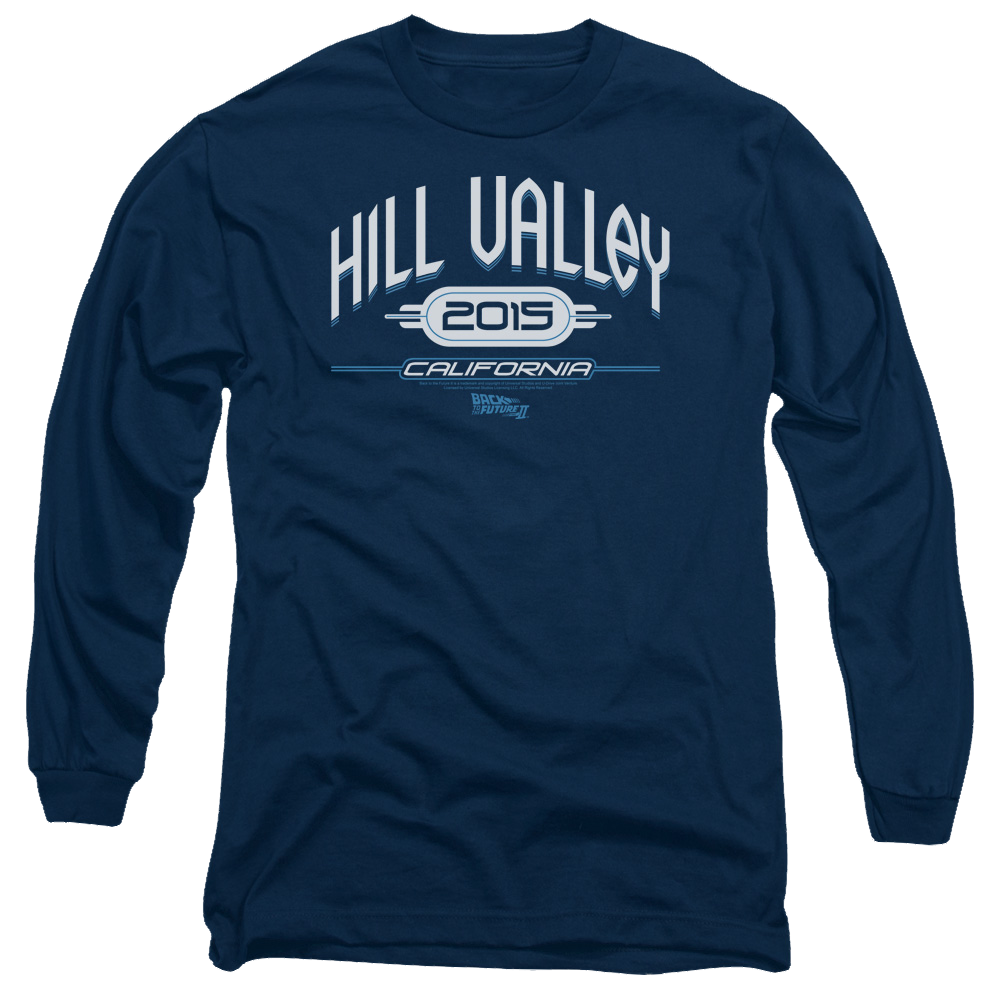 Back to the Future Trilogy Hill Valley 2015 - Men's Long Sleeve T-Shirt Hoodie, Sweatshirt | ZylaModa.com