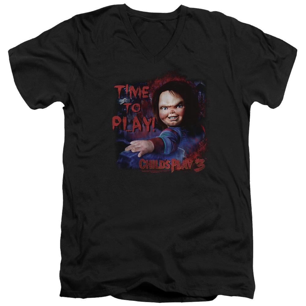 Child's Play Time To Play - Men's V-Neck T-Shirt Hoodie, Sweatshirt | ZylaModa.com
