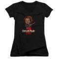 Child's Play Heres Chucky - Juniors V-Neck T-Shirt Hoodie, Sweatshirt | ZylaModa.com