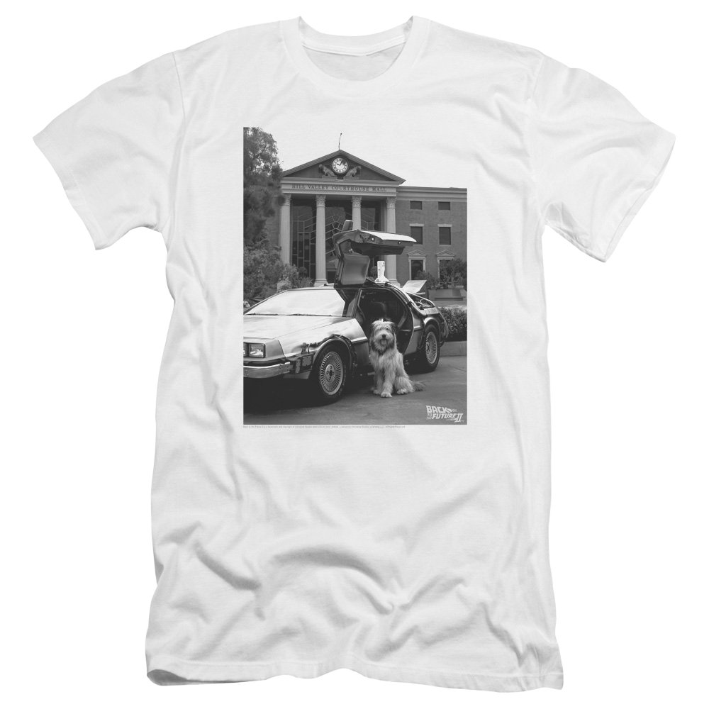 Back to the Future Trilogy Einstein - Men's Premium Slim Fit T-Shirt Hoodie, Sweatshirt | ZylaModa.com