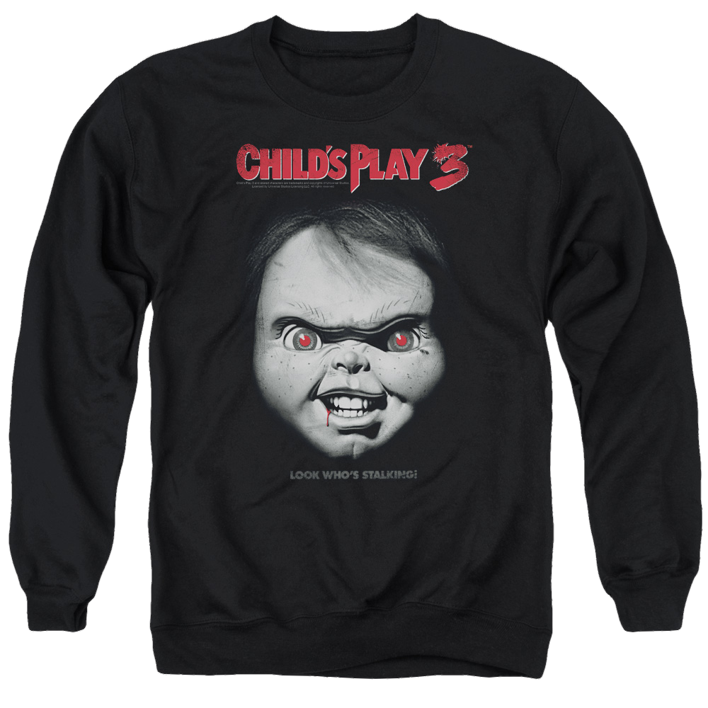 Child's Play Face Poster - Men's Crewneck Sweatshirt T-Shirts, Hoodie | ZylaModa.com