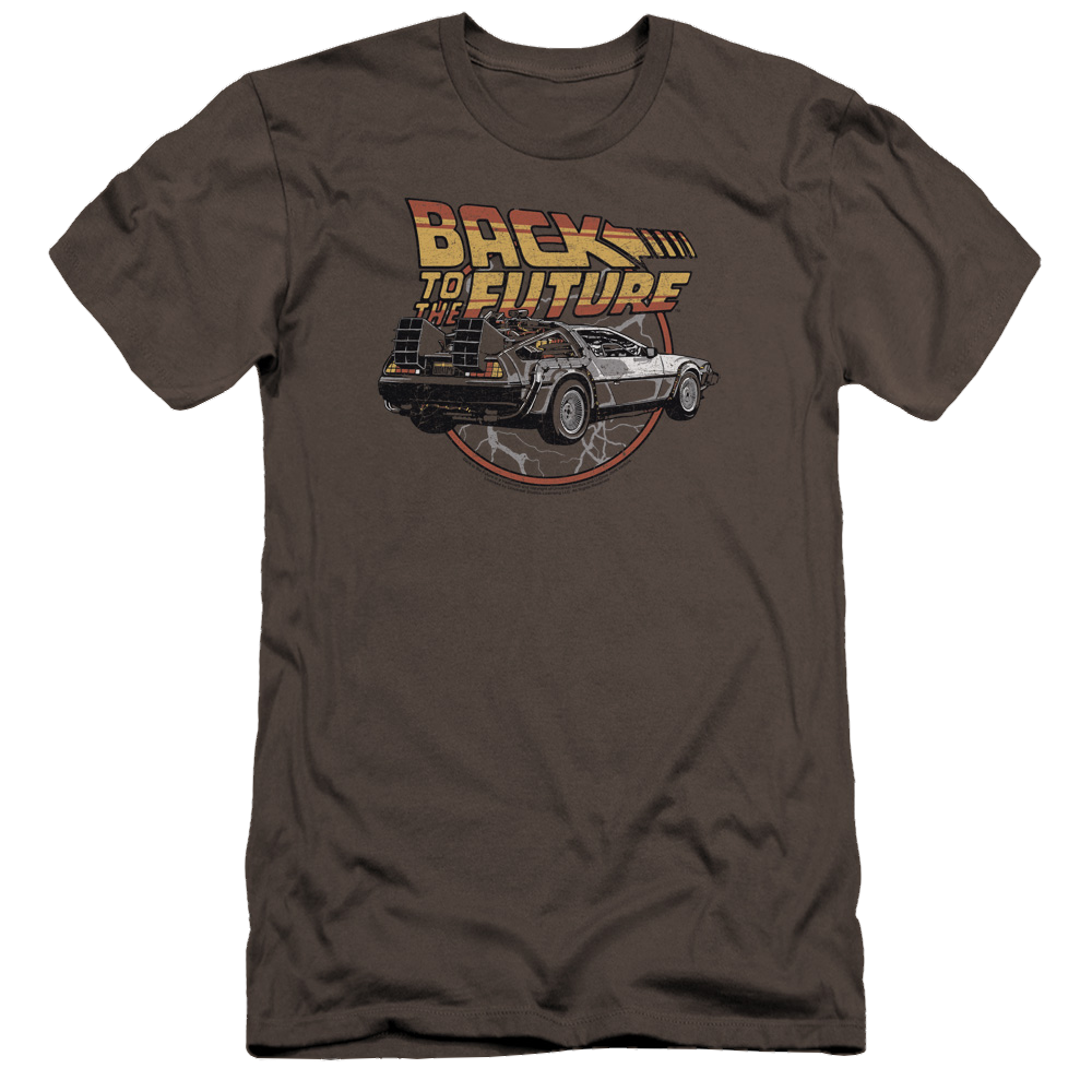 Back To The Future Time Machine - Men's Premium Slim Fit T-Shirt Hoodie, Sweatshirt | ZylaModa.com