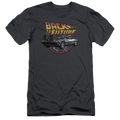 Back To The Future Time Machine - Men's Slim Fit T-Shirt Hoodie, Sweatshirt | ZylaModa.com