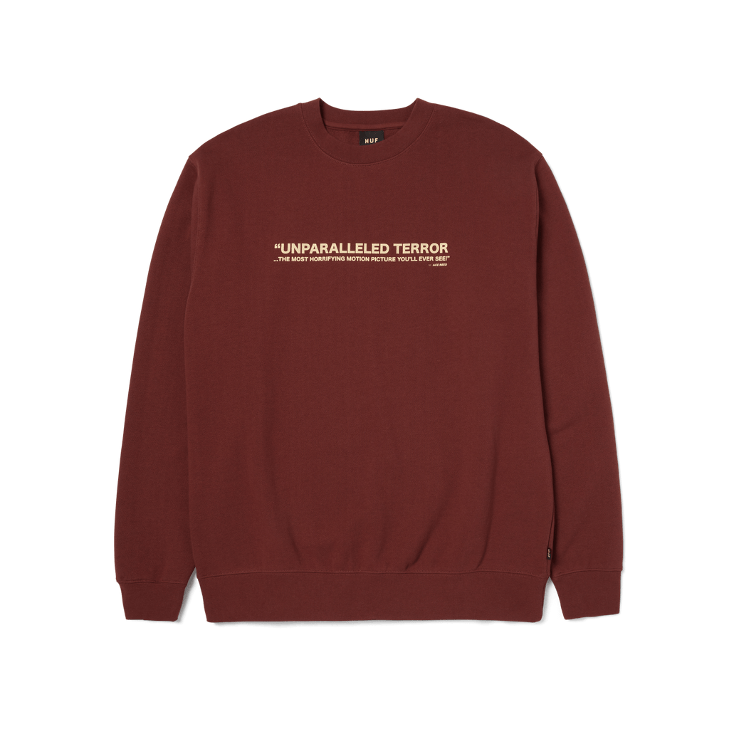 HUF x The Texas Chainsaw Massacre Unparalleled Terror Crewneck Sweatshirt T-Shirts, Hoodie | ZylaModa.com (Image 1)