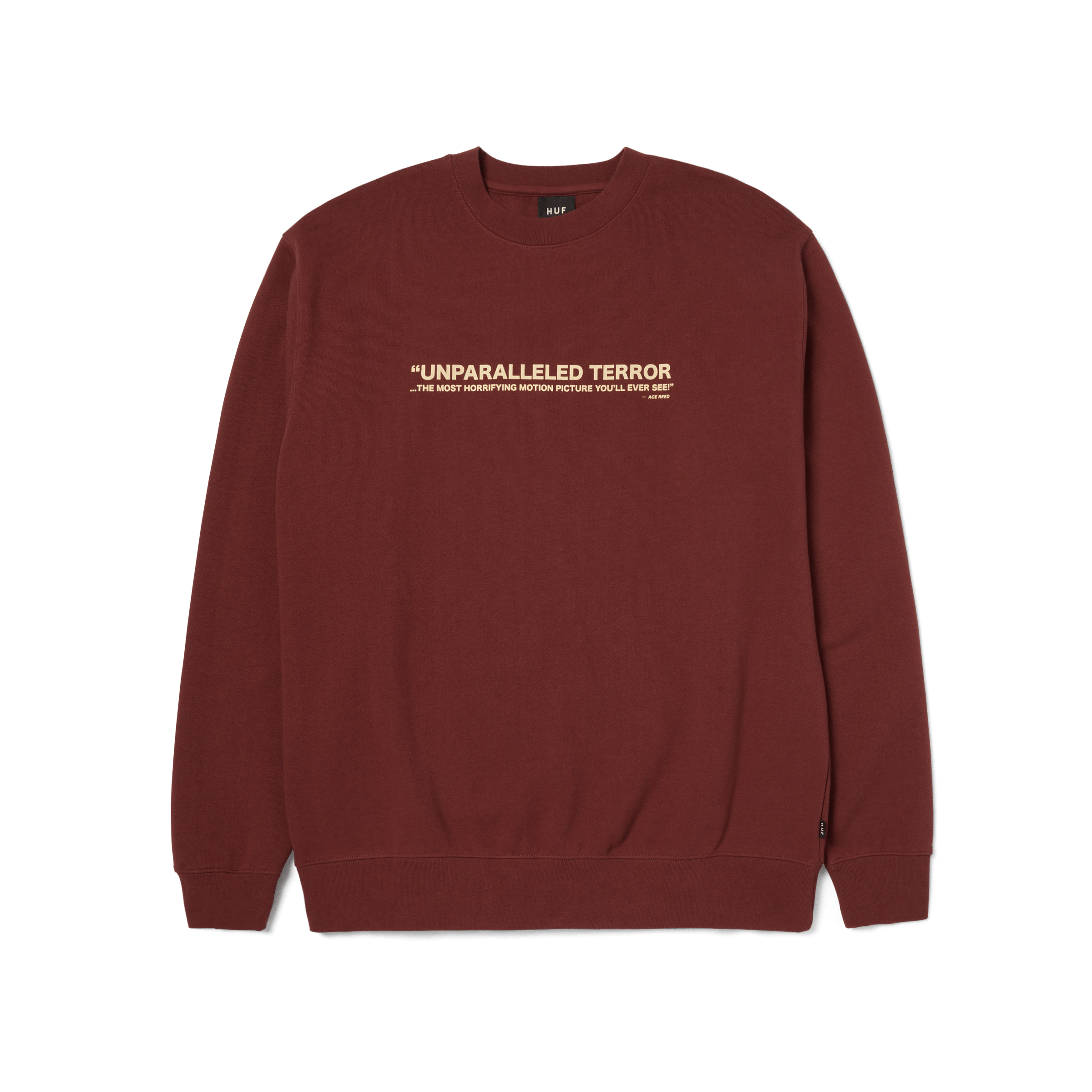 HUF x The Texas Chainsaw Massacre Unparalleled Terror Crewneck Sweatshirt T-Shirts, Hoodie | ZylaModa.com (Image 1)