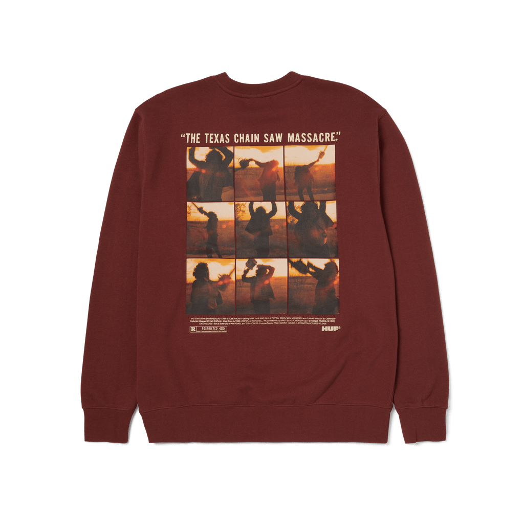 HUF x The Texas Chainsaw Massacre Unparalleled Terror Crewneck Sweatshirt T-Shirts, Hoodie | ZylaModa.com (Image 2)