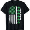 US American flag with shamrocks for St Patricks day T-Shirt made in USA Hoodie, Sweatshirt | ZylaModa.com