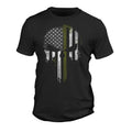 USA Army Military Thin Green Line Flag Skull Men's T-Shirt Hoodie, Sweatshirt | ZylaModa.com