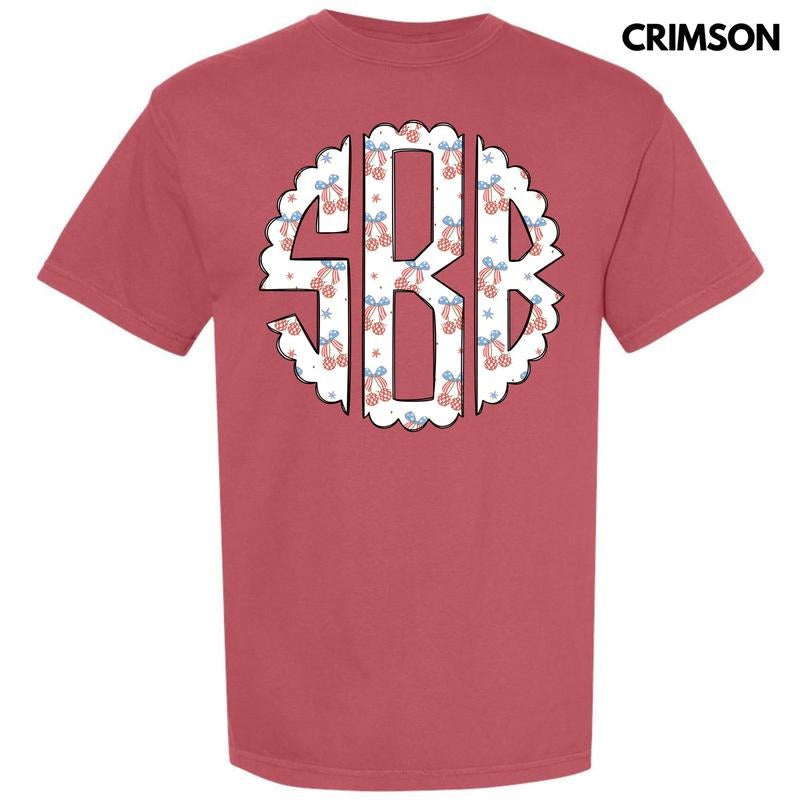 USA Disco Cherry Monogram Comfort Colors T-Shirt 'NLB' Hoodie, Sweatshirt | ZylaModa.com