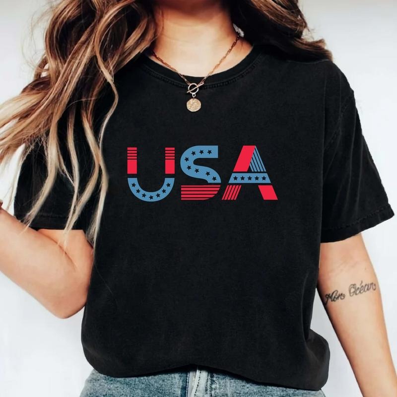 USA T-Shirt, Unisex American Flag Shirt, Matching Patriot Day Tee, American Friend Birthday Gift Tee Hoodie, Sweatshirt