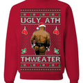 Ugly Ath Sweater Merry Chrithmith, Mike Tyson Butt Viral Ugly Ass Boxing Fight Meme Men Women Funny Ugly Christmas...