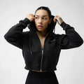Ultra-Soft Gymreapers Skull Cropped Hoodie Womenswear Comfortable Women Sweaters Fleece Tops Cotton Polyester Long Sleeve...