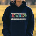 Undiagnosed But Something Aint Right Funny Hoodie Casual Street Style Fleece Fabric Pullover Sweatshirt for Women for...