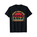 Unisex 2025 Happy New Year Graphic T-Shirt, Casual Crew Neck, Geometric Pattern, Cotton Blend Tee with Slight Stretch,...